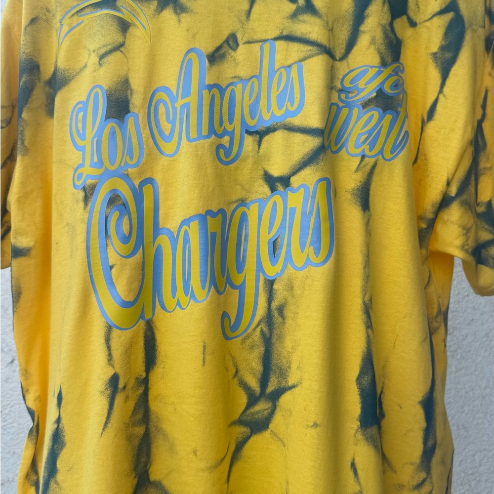 Los Angeles Chargers Shirt Yellow and Black Tie-Dye